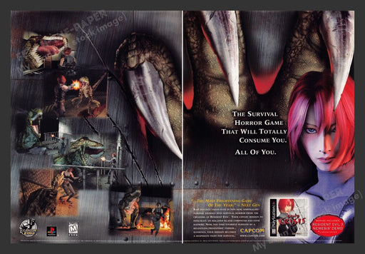 2000 Dino Crisis Video Game Print Advertisement (2 Pages)