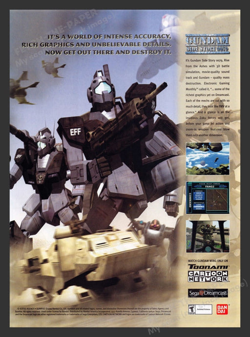 2000 Gundam: Side Story 0079 Video Game Print Advertisement