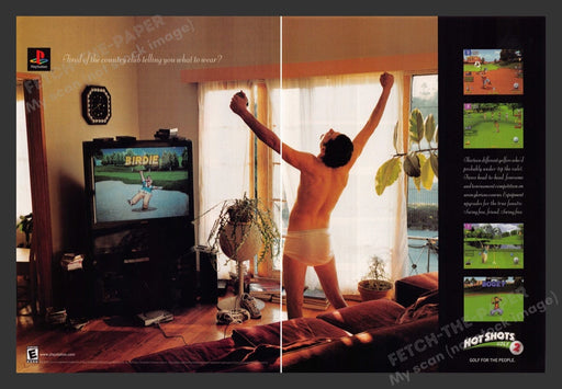 2000 Hot Shots Golf 2 Underwear Video Game Print Advertisement (2 Pages)