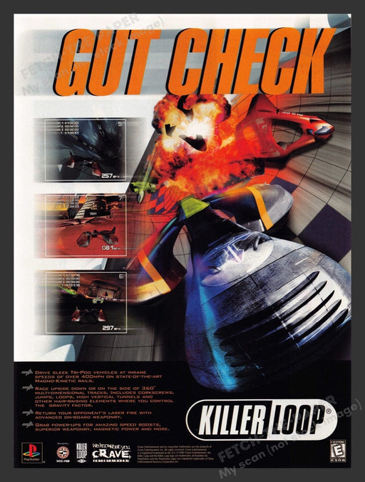 2000 Killer Loop "Gut Check" Video Game Print Advertisement