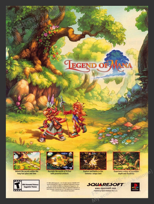 2000 Legend of Mana Video Game Print Advertisement