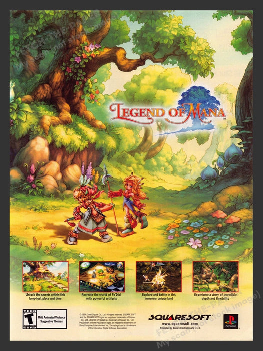 2000 Legend of Mana Video Game Print Advertisement