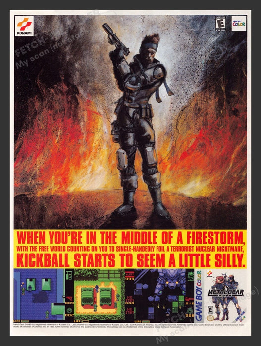2000 Metal Gear Solid Video Game Print Advertisement