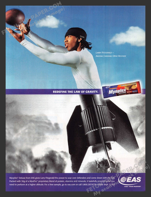 2006 Print Advertisement EAS Myoplex Larry Fitzgerald Wide Receiver Athlete Ad.