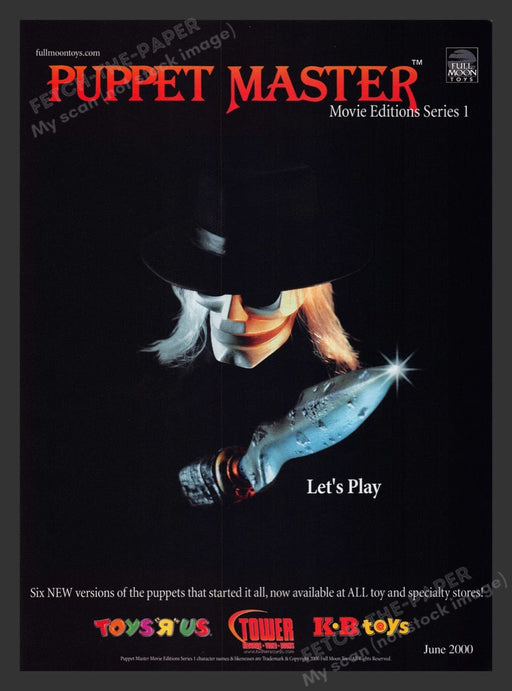 2000 Puppet Master Toys Articulation Figurines Advertisement Toys "R" Us K-B Toy Fetch the Paper!