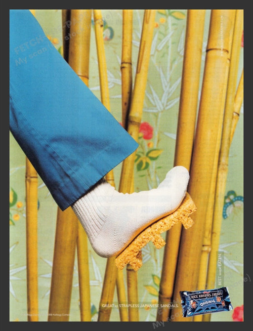 2000 Rice Krispies Treats Strapless Japanese Sandals Print Advertisement Ad