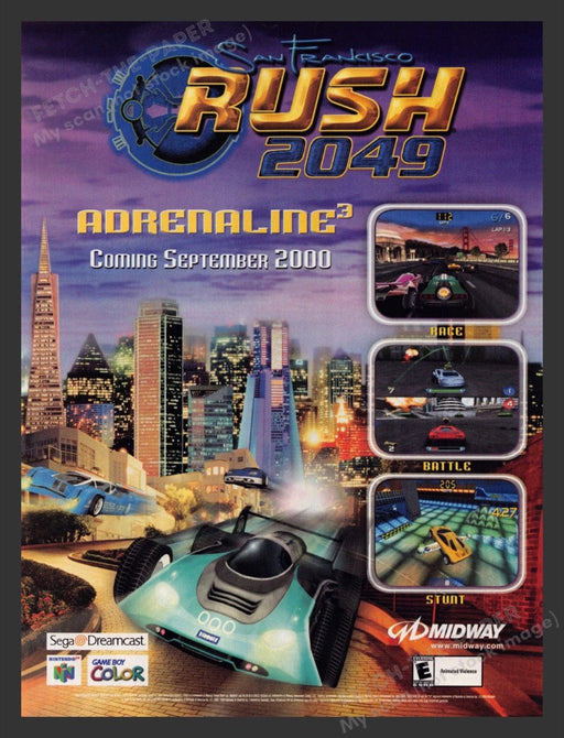 2000 Rush: San Francisco 2049 Video Game Print Ad