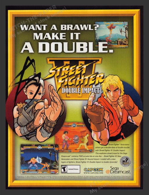 2000 Street Fighter III: Double Impact Video Game Print Advertisement