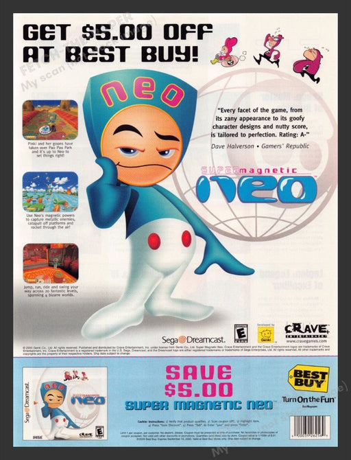 2000 Super Magnetic Neo Video Game Print Advertisement