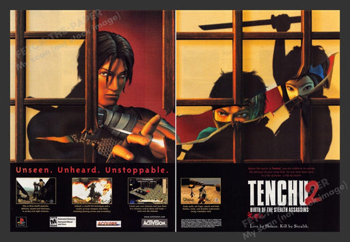 2000 Tenchu 2: Birth of the Stealth Assassins Video Game Print Ad (2 pgs)