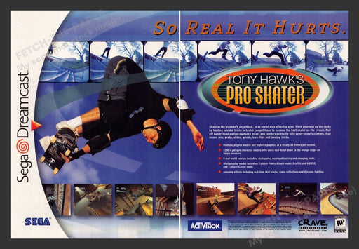 2000 Tony Hawk's Pro Skater Video Game Print Advertisement (2 Pages)