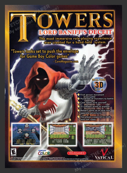 2000 Towers: Lord Baniff's Deceit Video Game Print Advertisement