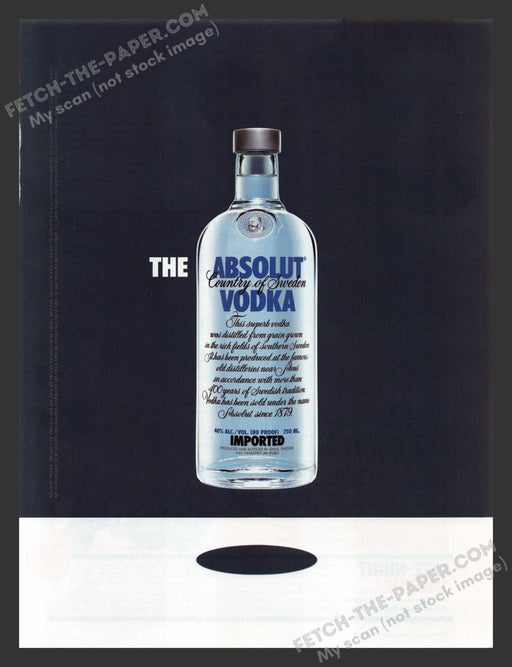 2006 Print Advertisement Absolut Vodka Hovering Bottle Exclamation Alcohol Ad.