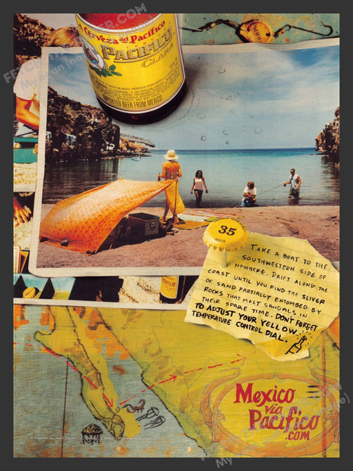 2008 Print Advertisement Cerveza del Pacifico Mexican Beer Alcohol Ad.