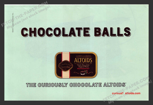 2007 Print Advertisement Chocolate Altoids "Chocolate Balls" Ad.