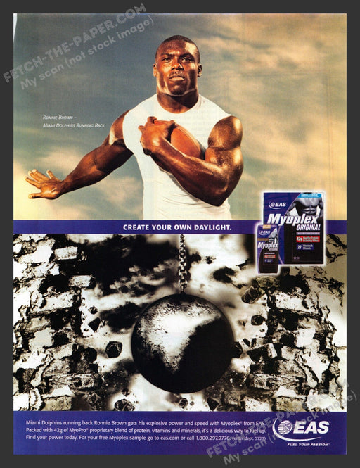 2006 Print Advertisement EAS Myoplex Ronnie Brown Running Back Athlete Ad.