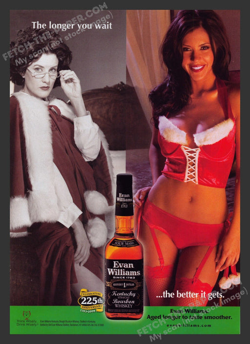 2008 Print Advertisement Evan Williams Whiskey "Longer You Wait..." Alcohol Ad.