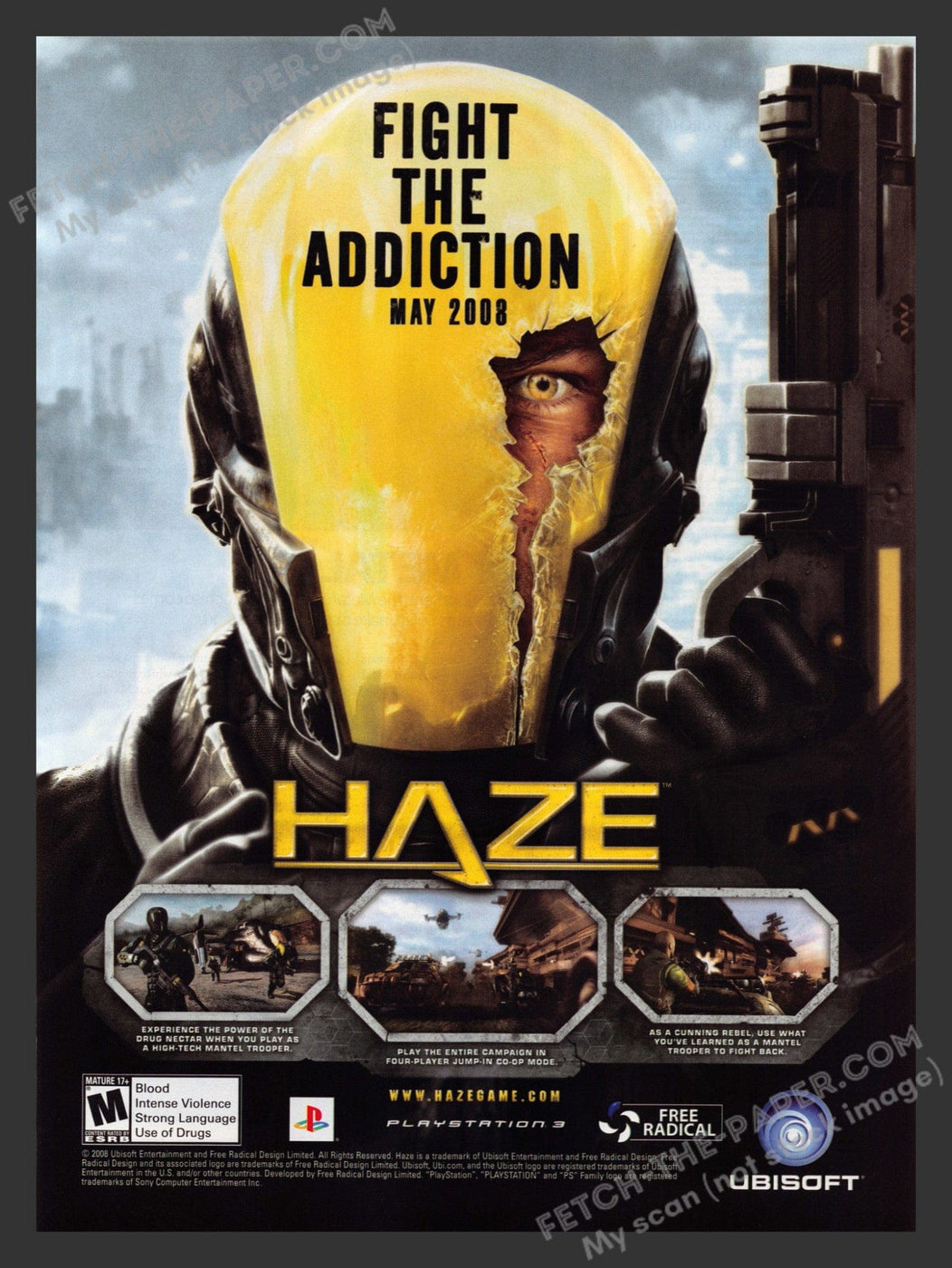 Computer Game Advertisement Haze Video Game 2008 Print Ad - Fight the Addiction — Fetch-the-Paper