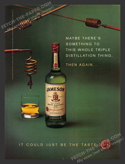 2005 Print Advertisement Jameson Triple Distillation Alcohol Ad.