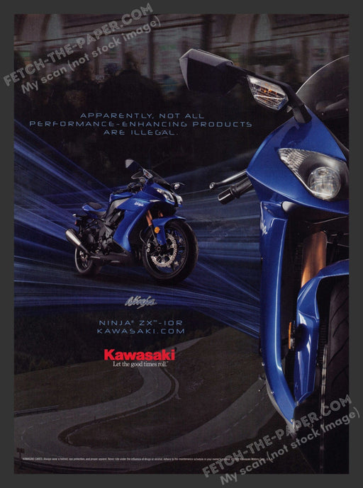 2008 Print Advertisement Kawasaki Ninja ZX-IOR Motorcycle Ad.