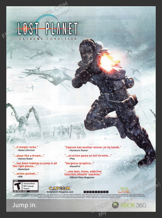 2007 Print Advertisement Lost Planet: Extreme Condition Video Game Ad.