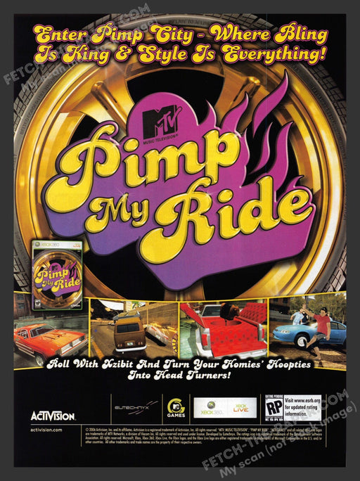 2006 Print Advertisement MTV Pimp My Ride Video Game Ad.