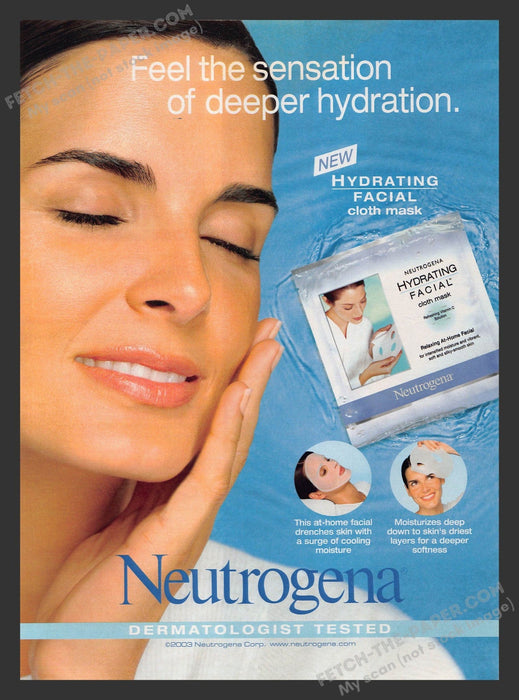 2003 Print Advertisement Neutrogena Angie Harmon Actress Facial Ad.