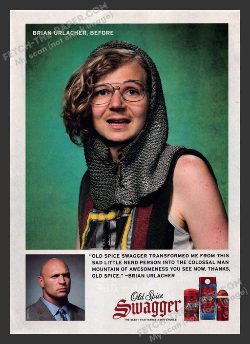 2008 Print Advertisement Old Spice Swagger with Brian Urlacher Athlete Ad.