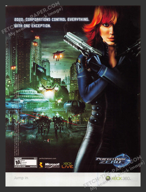 2006 Print Advertisement Perfect Dark Zero Video Game Ad.