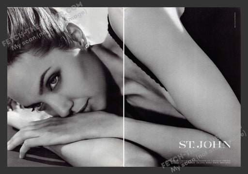 2007 Print Advertisement 2 Page St. John Angelina Jolie Clothing Actress Ad.