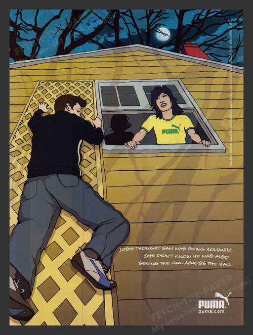 2003 Puma Clothing & Shoes Illustration Boy & Girl Print Advertisement Ad.