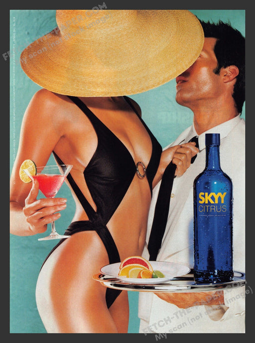 2006 Print Advertisement Skyy Citrus Vodka #74 "In the Shade" Alcohol Ad.