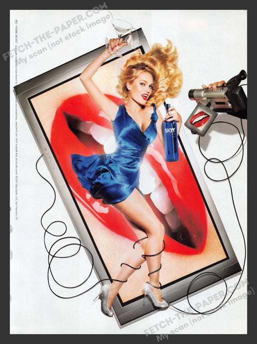 2007 Print Advertisement Skyy Vodka #81 "Home Movie" Alcohol Ad.
