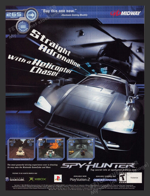 2002 Spy Hunter Video Game Print Advertisement