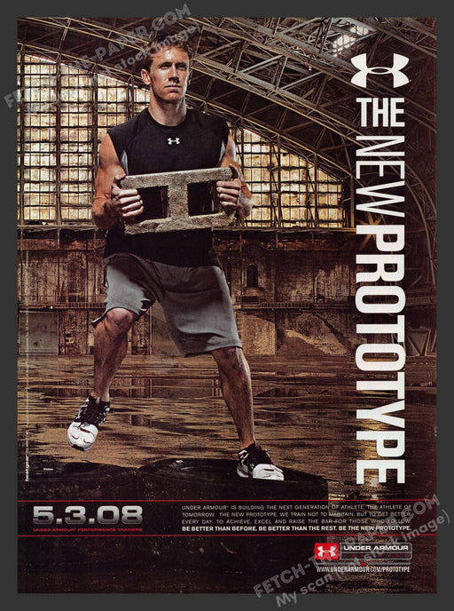 2008 Print Advertisement Under Armour Clothing Athlete  Ad.