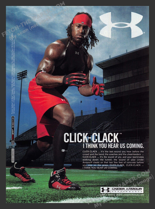 2006 Print Advertisement Under Armour Football Athlete Ad.