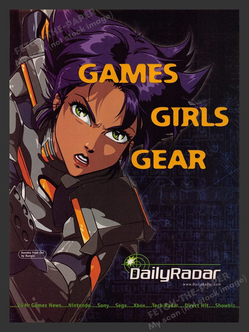 2001 Daily Radar Games Girls Gear Konoko from Oni Video Game Print Advertisement