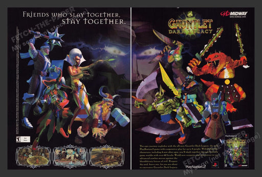 2001 Gauntlet: Dark Legacy Video Game Print Advertisement (2 pgs)