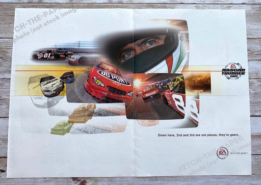2001 Nascar Thunder 2002 Fold Out 10.5" x 15" Video Game Poster