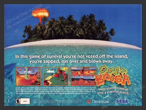 2001 Ooga Booga Island Video Game Print Advertisement Fetch the Paper!