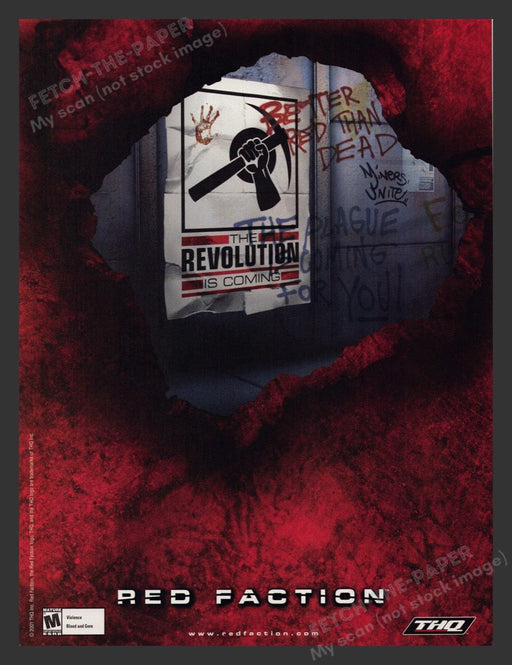 2001 Red Faction "The Revolution is Coming" Video Game Print Advertisement