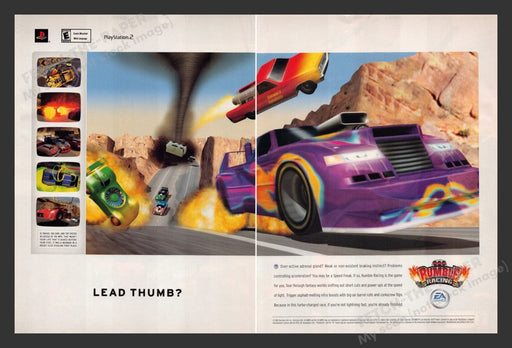 2001 Rumble Racing Video Game Print Advertisement (2 pgs)