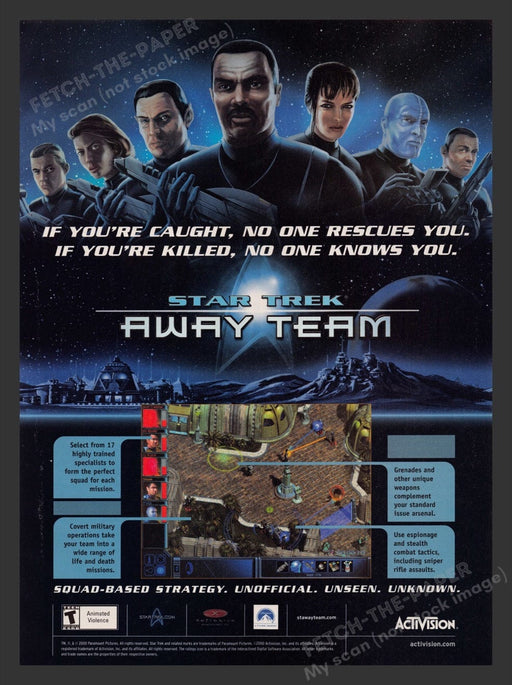 2001 Star Trek: Away Team Video Game Print Advertisement