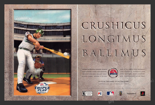 2001 Triple Play Baseball Video Game Print Advertisement (2 pgs)