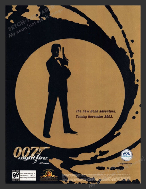 2002 James Bond 007: Nightfire Video Game Print Advertisement Fetch the Paper!