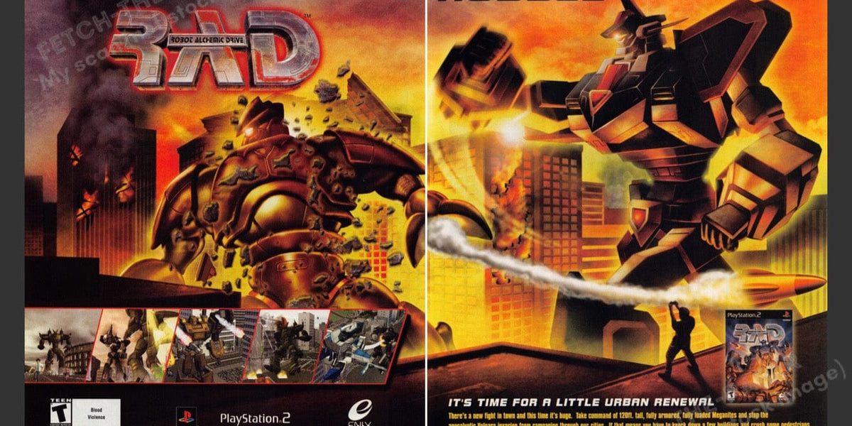 RAD Robot Alchemic Drive 2002 Video Game Print Ad 2 Pages — Fetch