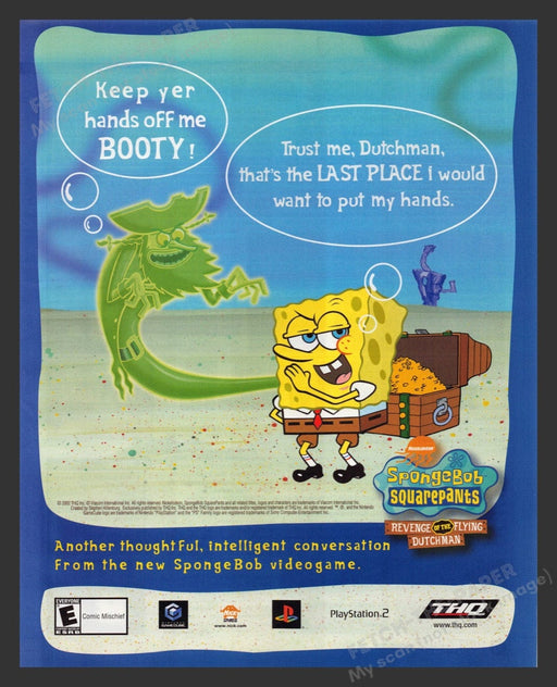 2002 SpongeBob SquarePants: Revenge of the Flying Dutchman Print Advertisement