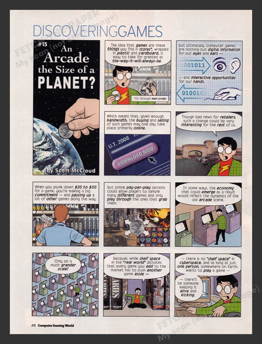 2003 #15 "An Arcade the Size of a Planet?" Comic Video Game Print Advertisement