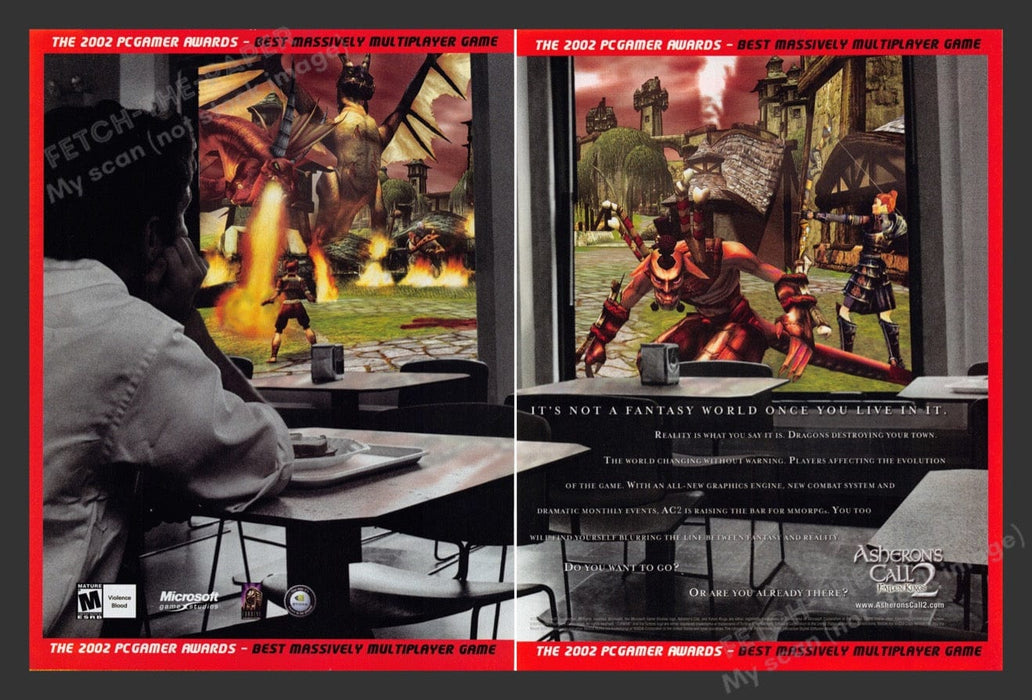 2003 Asheron's Call 2: Fallen Kings Video Game Print Advertisement (2 pgs)