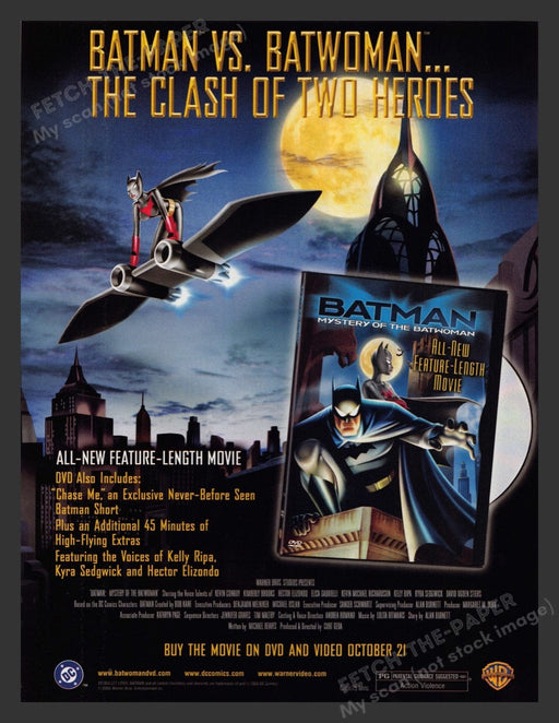 2003 Batman: Mystery of the Batwoman DVD Movie Release Print Advertisement